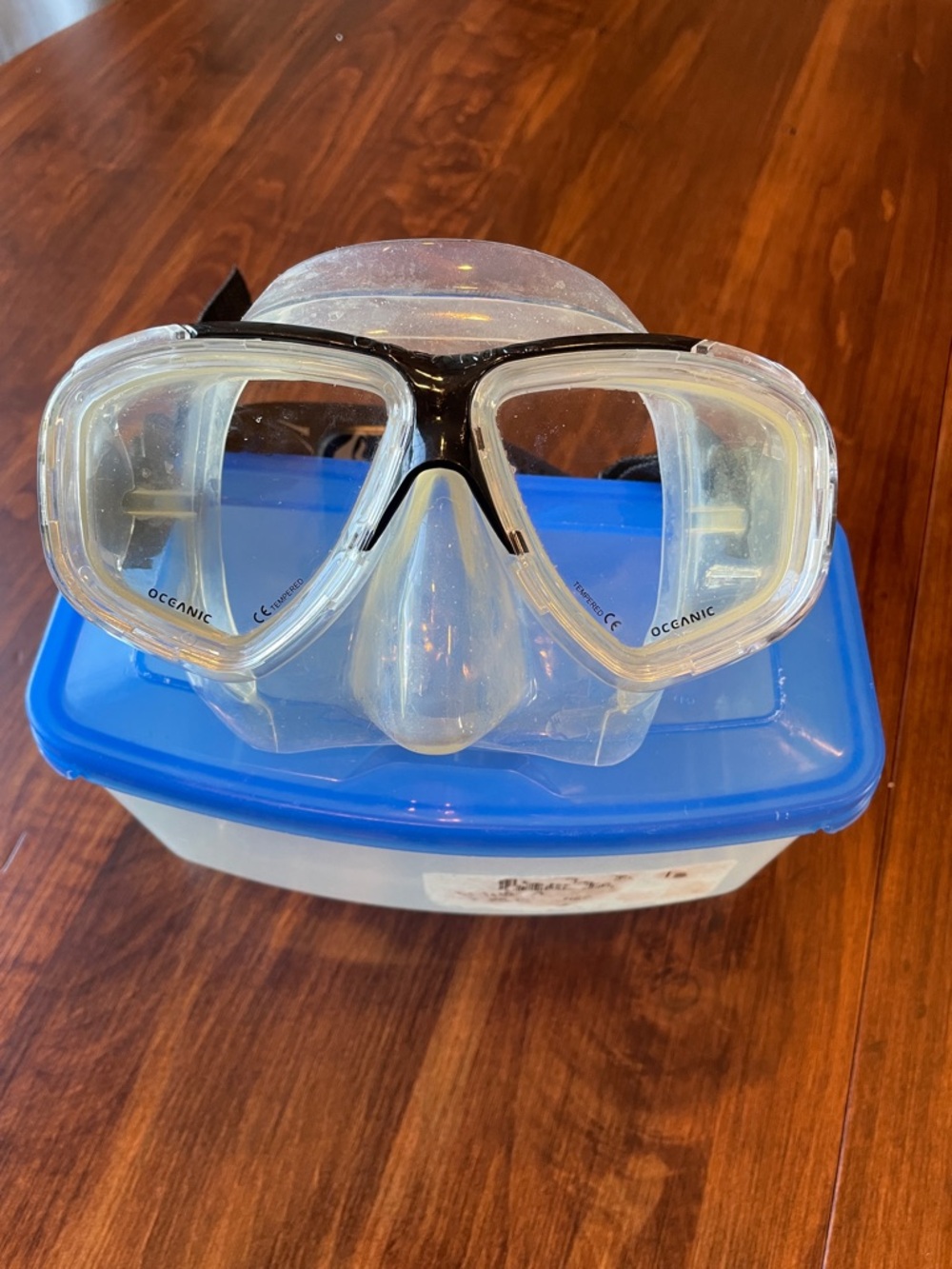 Oceanic ION Clear/Black Dive Mask - Clear Silicone, Black Frame